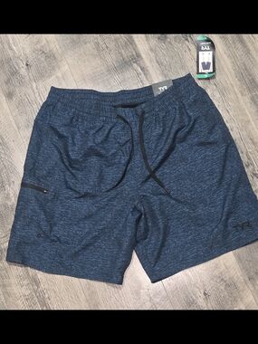TYR Men's Blue Heather Swim/Performance Shorts